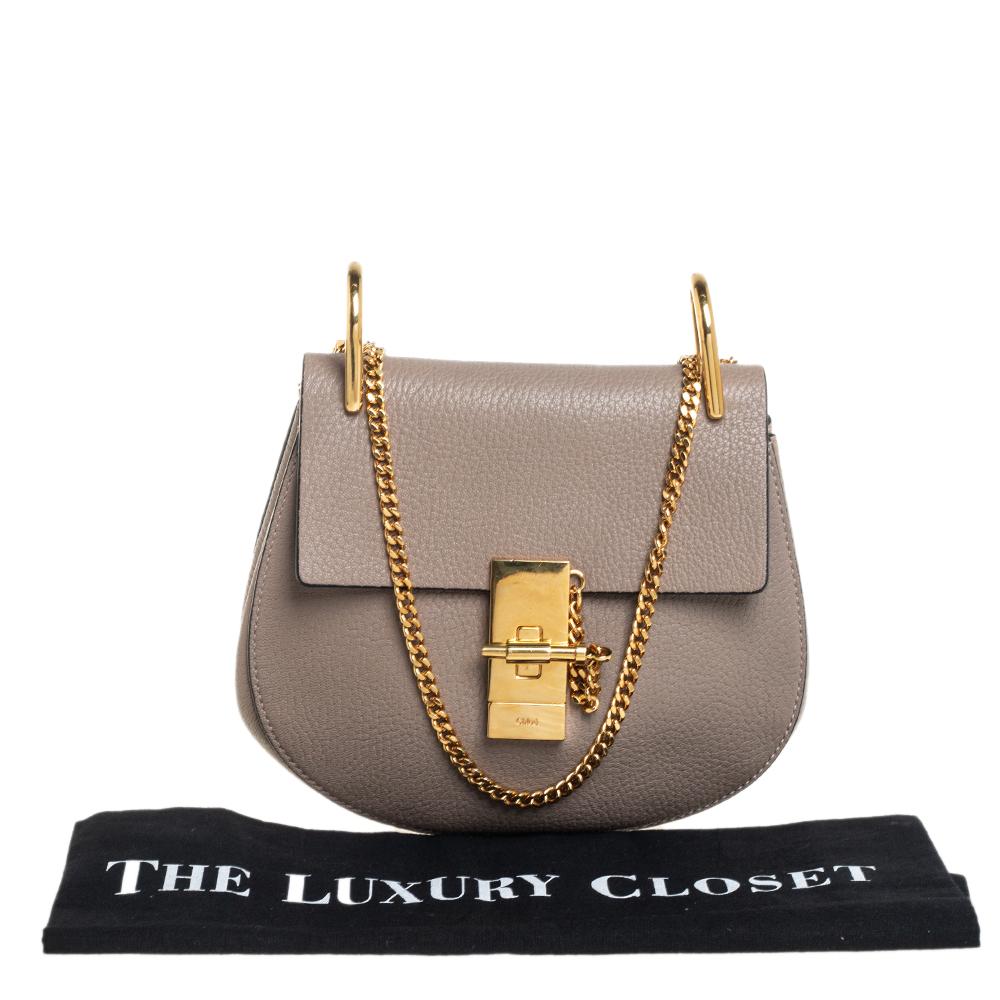Chloé Beige Leather Small Drew Crossbody Bag 2