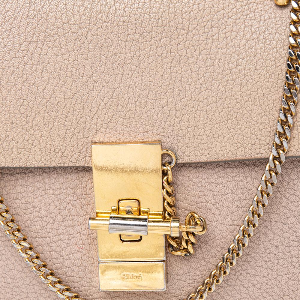 Chloé Beige Leather Small Drew Shoulder Bag 4