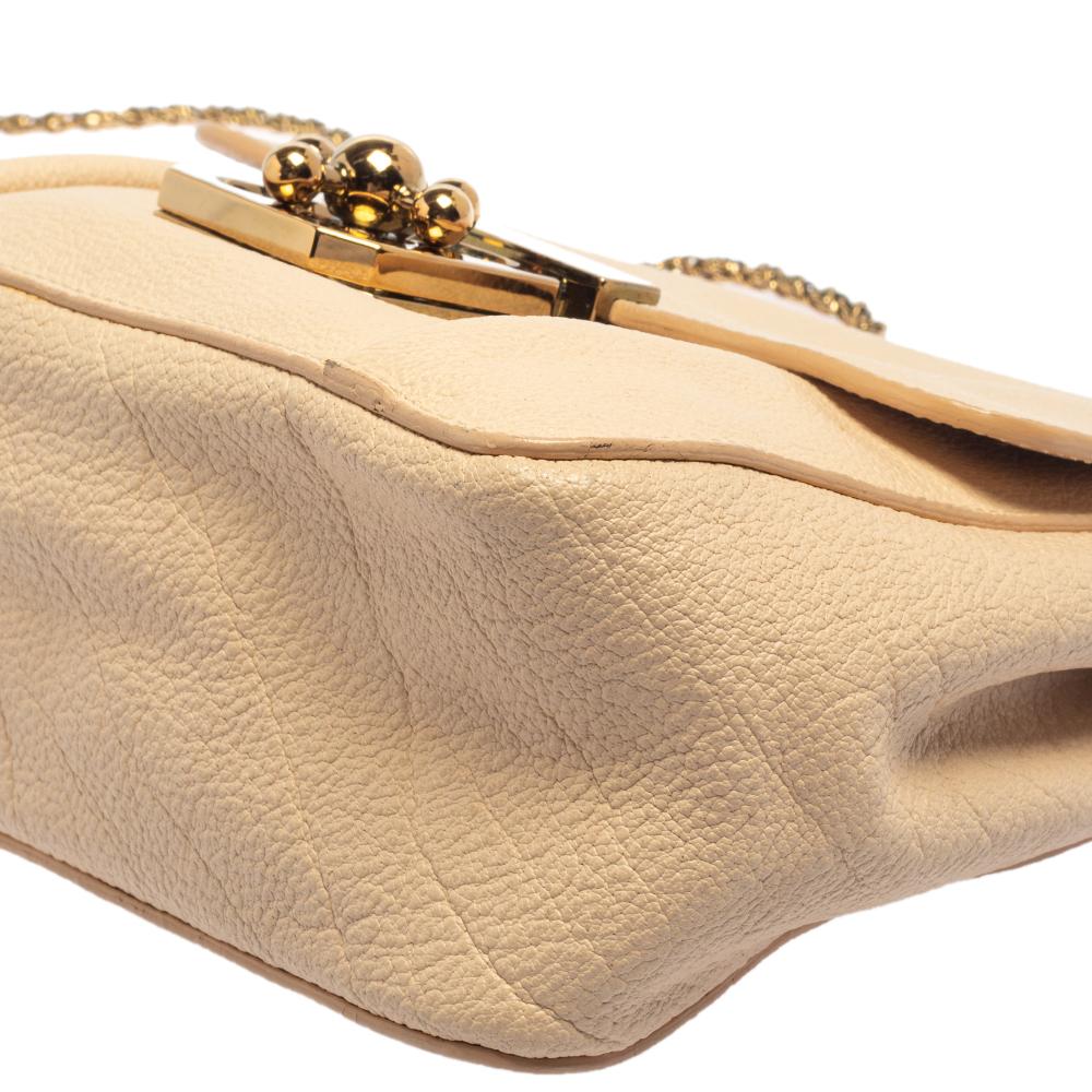 Chloé Beige Leather Small Elsie Shoulder Bag 7