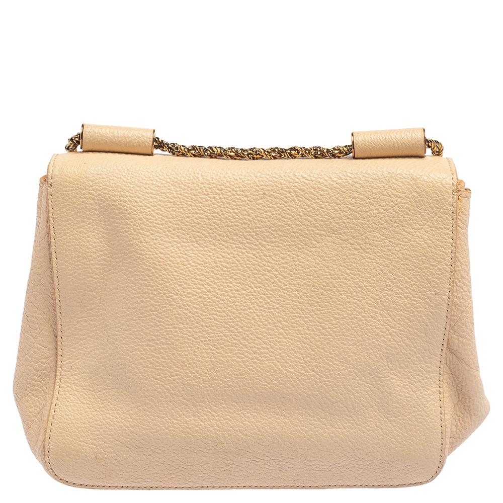 Women's Chloé Beige Leather Small Elsie Shoulder Bag