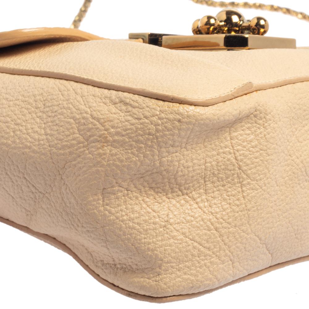 Chloé Beige Leather Small Elsie Shoulder Bag 1