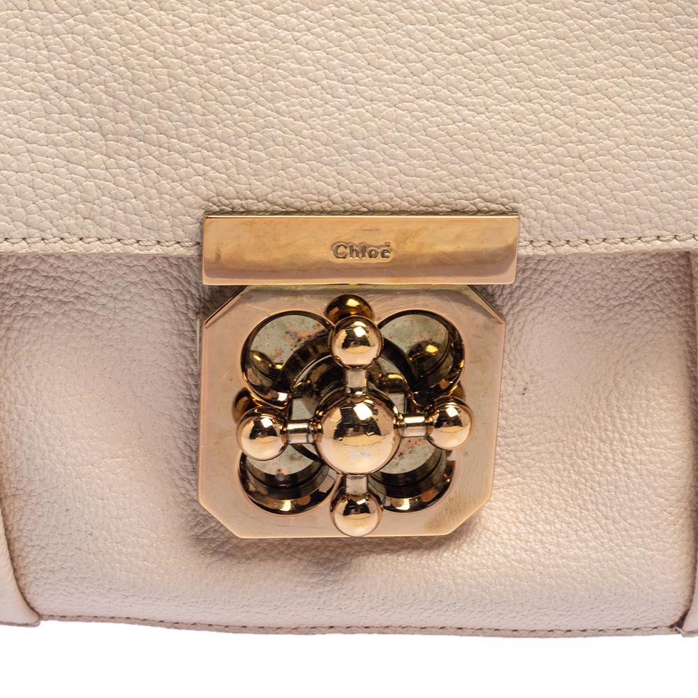 Chloé Beige Leather Small Elsie Shoulder Bag 3