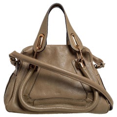 Chloe Beige Leder Kleine Paraty Umhängetasche