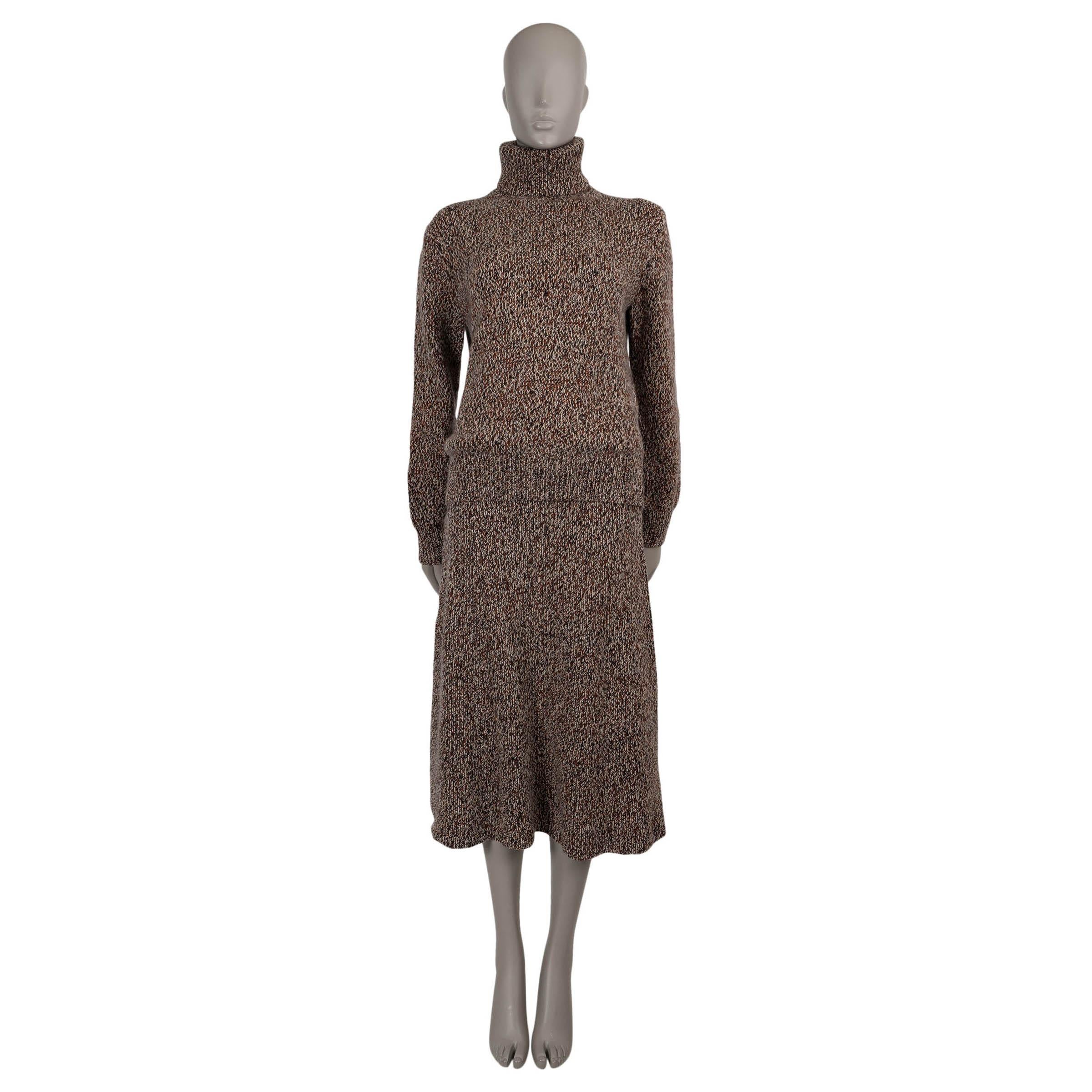 CHLOE beige and multi cashmere and wool 2021 KNIT MIDI Skirt CHLOE beige and multi cashmere and wool 2021 KNIT MIDI Skirt