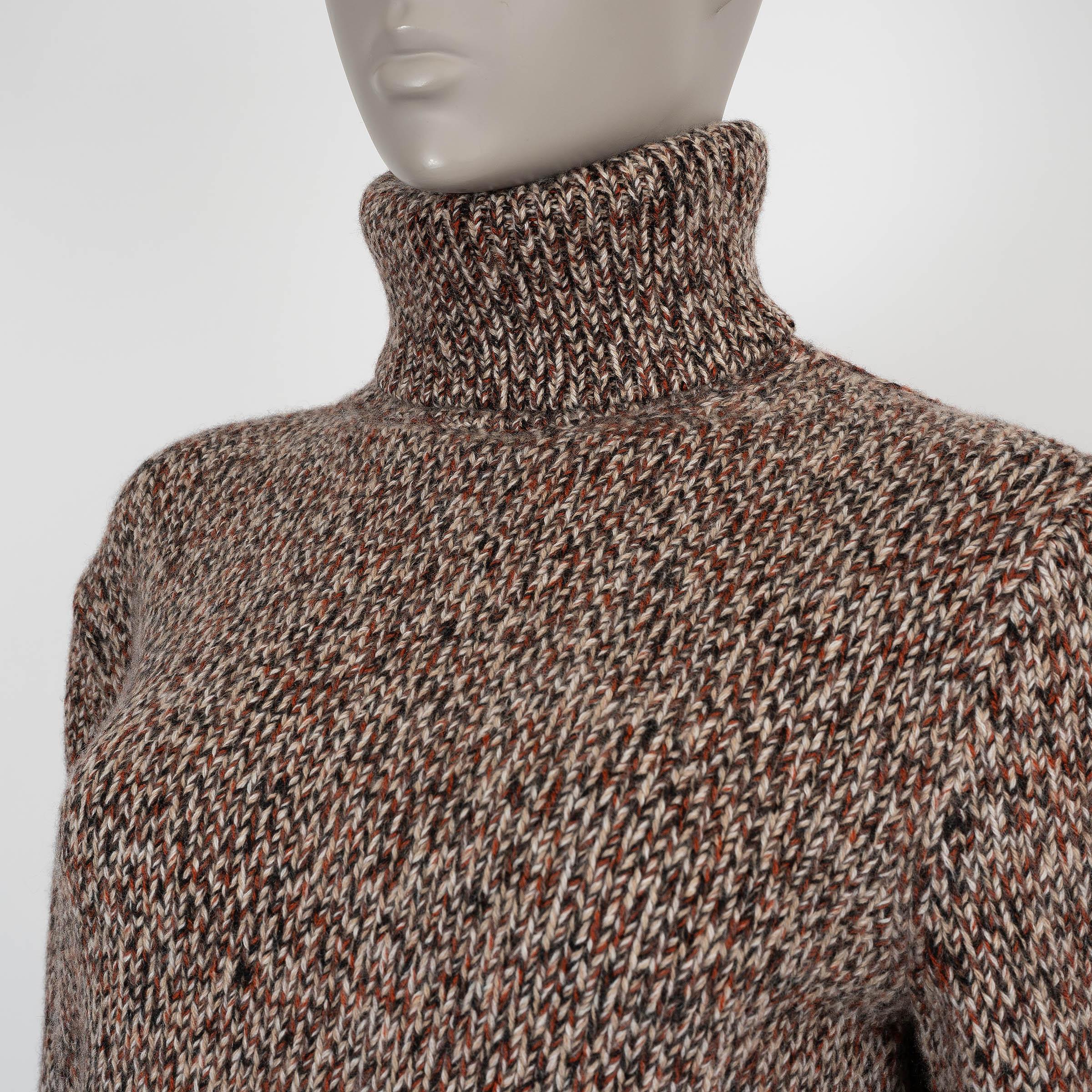 Pull CHLOE beige et multi cachemire et laine 2021 TURTLENECK M en vente 1