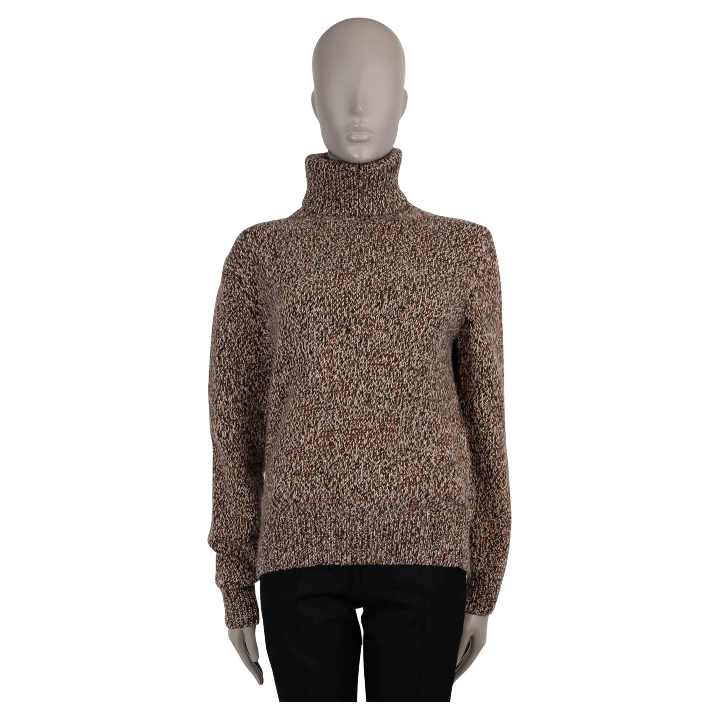 Pull CHLOE beige et multi cachemire et laine 2021 TURTLENECK M en vente