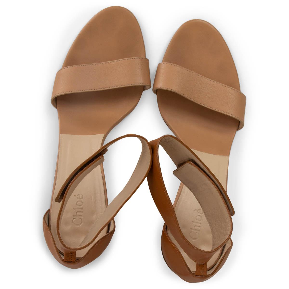 tan two strap sandals