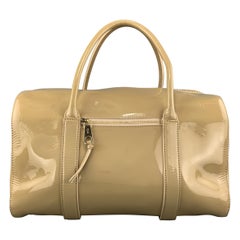 CHLOE Beige Patent Leather MADELEINE Duffle Handbag