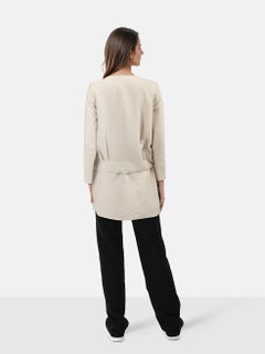 Chloé Beige einreihig Krawatte Detail Jacke Größe XS