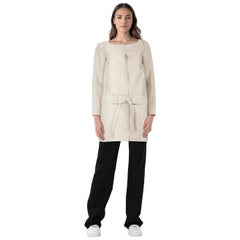 Chloé Chaqueta beige de un solo pecho con detalle de lazo Talla XS