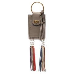 Chloe Beige Suede and Leather Mini Jane Bracelet Bag