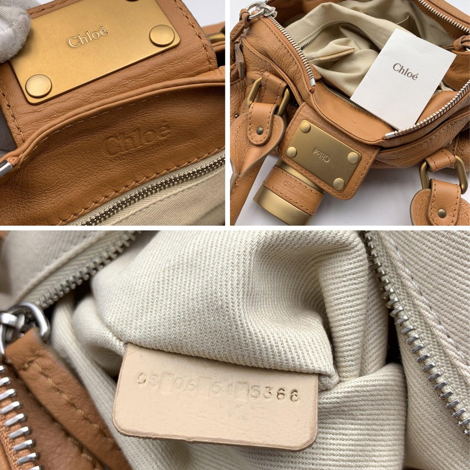 Chloe Beige Tan Leather Paddington Bag Tote Satchel 1