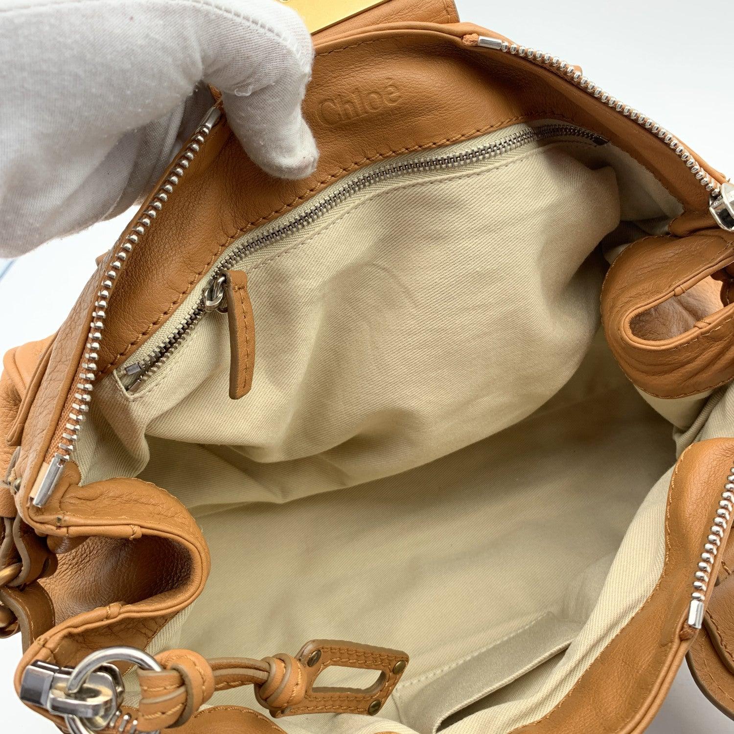 Chloe Beige Tan Leather Paddington Bag Tote Satchel 2