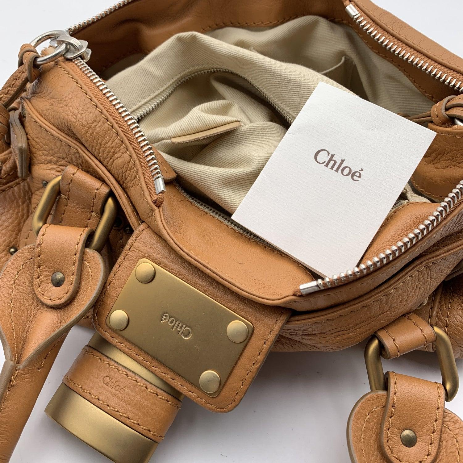 Chloe Beige Tan Leather Paddington Bag Tote Satchel 3