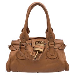 Chloe Beige Tan Leather Paddington Bag Tote Satchel