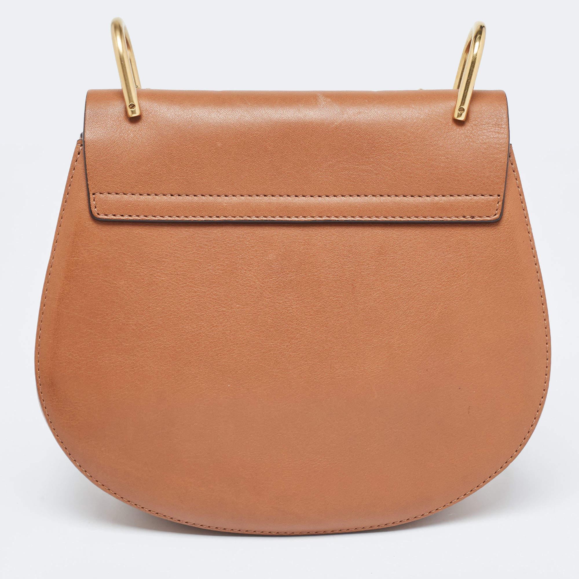 Chloe Beige/Tan Raffia and Leather Medium Drew Shoulder Bag 5