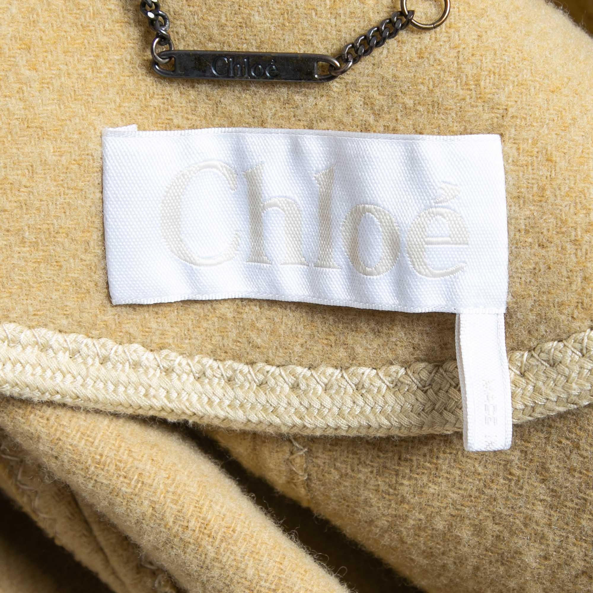 Women's Chloe Beige Wool Wide Sleeve Coat 