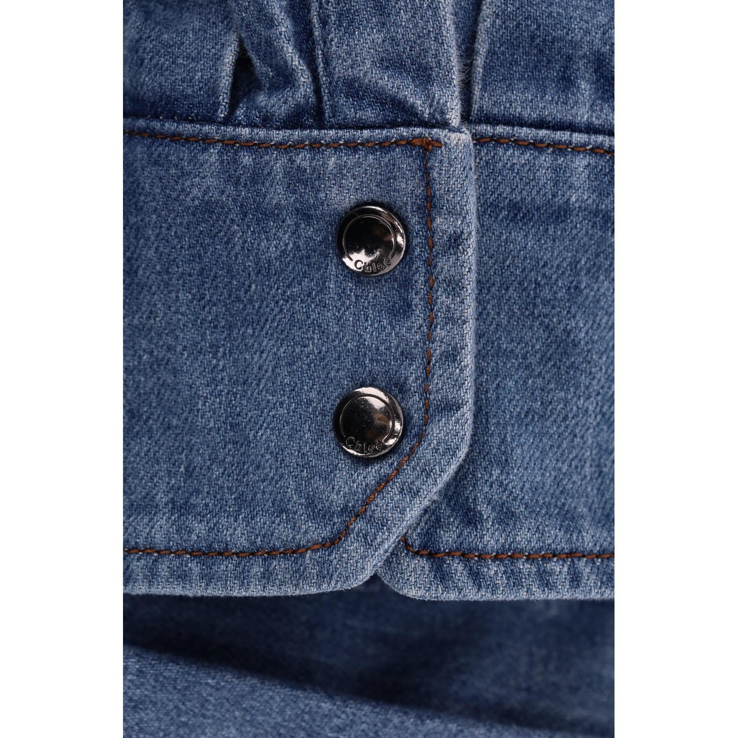 Women's Chloe Belted Denim Shirt Dress For Sale
