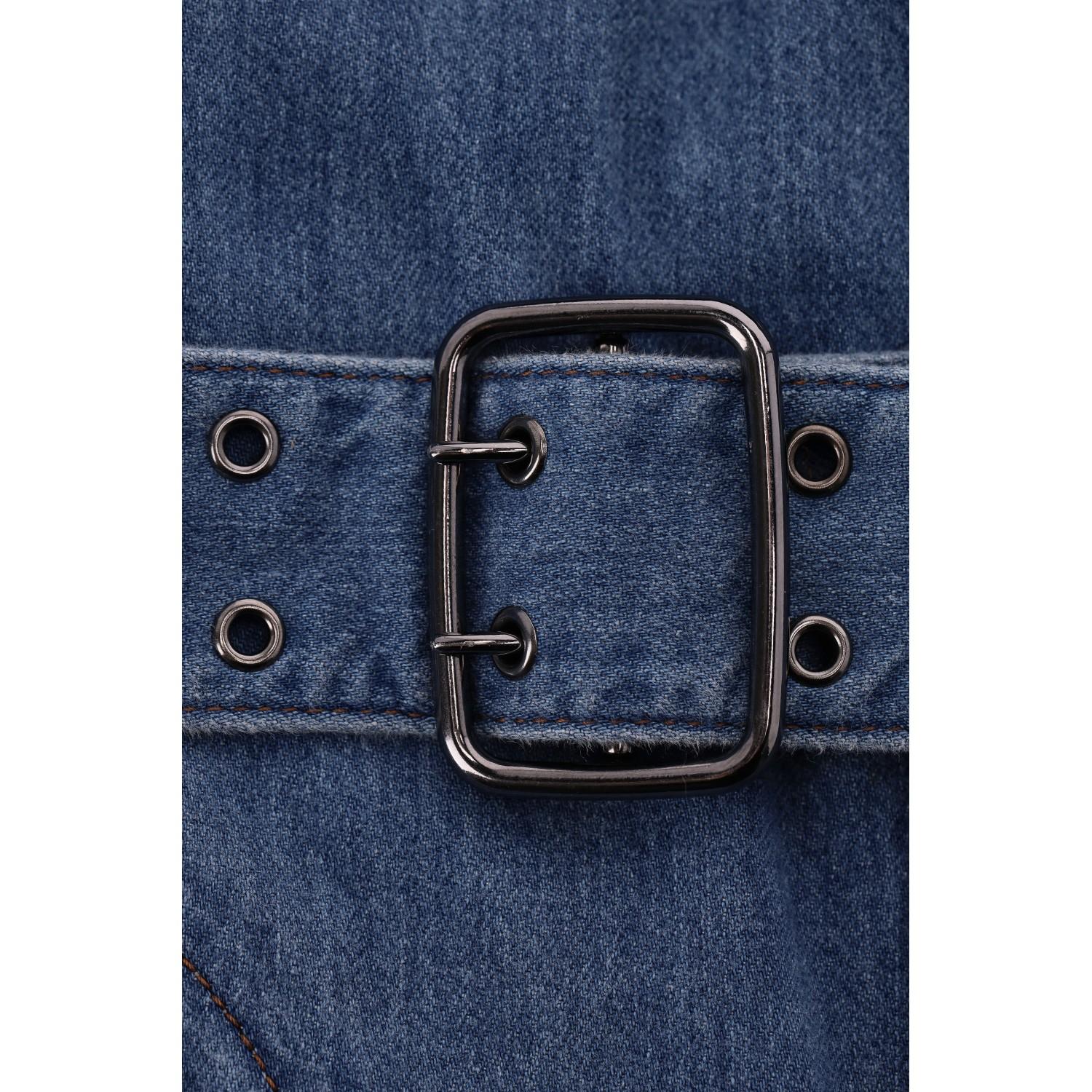 Chloe Belted Denim Shirt Dress For Sale 1