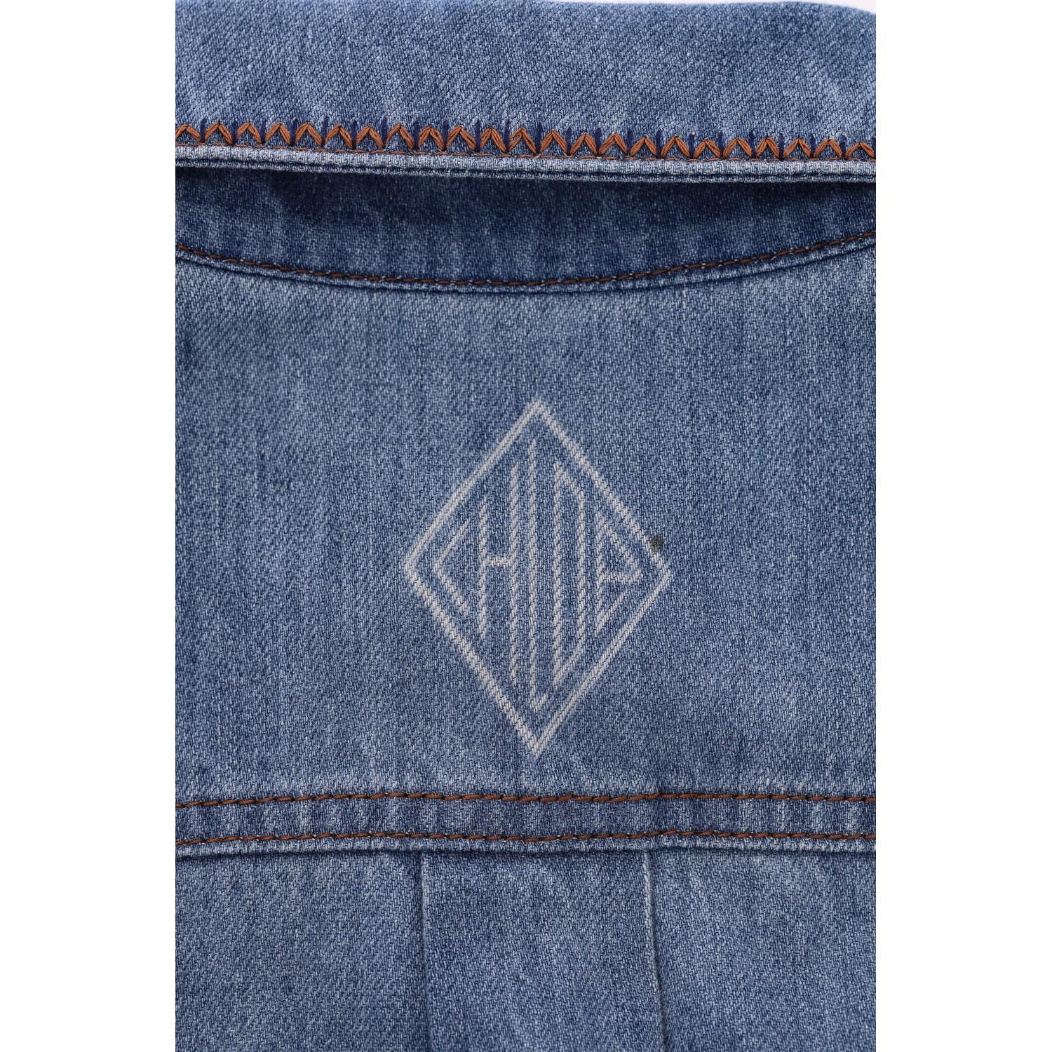 Chloe Belted Denim Shirt Dress For Sale 3