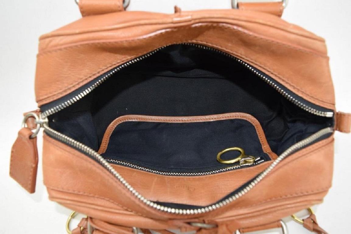 Chloé Betty 865632 Brown Leather Shoulder Bag In Good Condition In Dix hills, NY