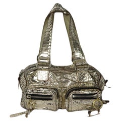 Chloé Betty Metallic Python And Leather Shoulder Bag