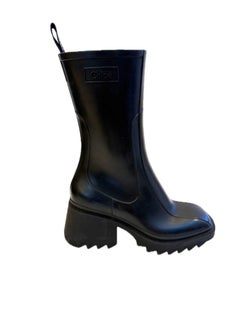 Chloé - Bottes mi-mollets en caoutchouc "Betty" - Noir (Collection FW21) - Taille 37
