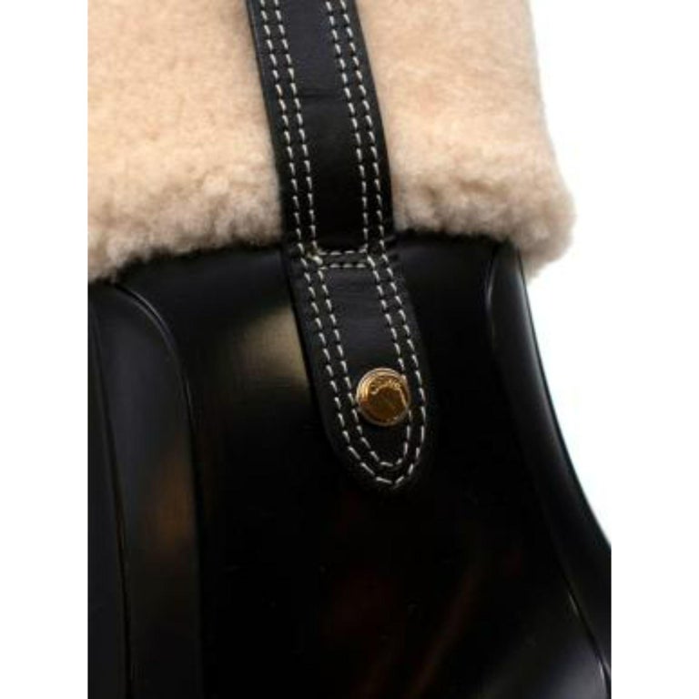 Chloe Betty shearlingtrimmed rubber ankle boots For Sale at 1stDibs