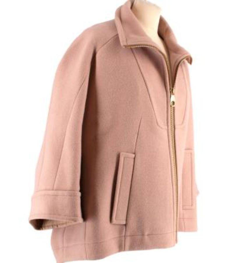 Chloe Biscuit Pink Wool Jacket In Excellent Condition For Sale In London, GB