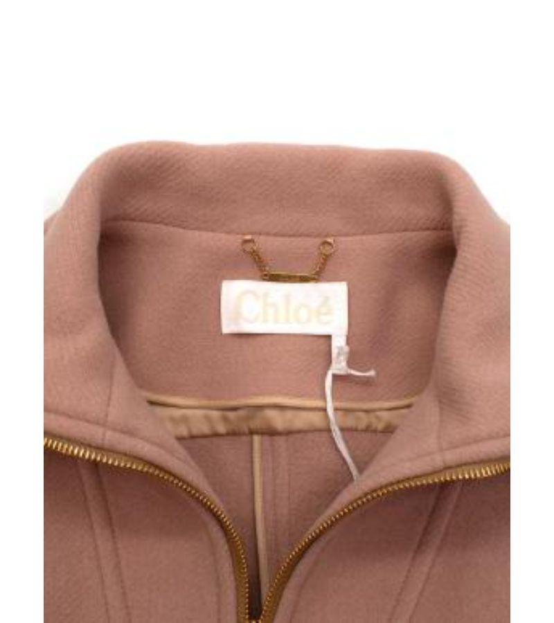 Women's Chloe Biscuit Pink Wool Jacket For Sale