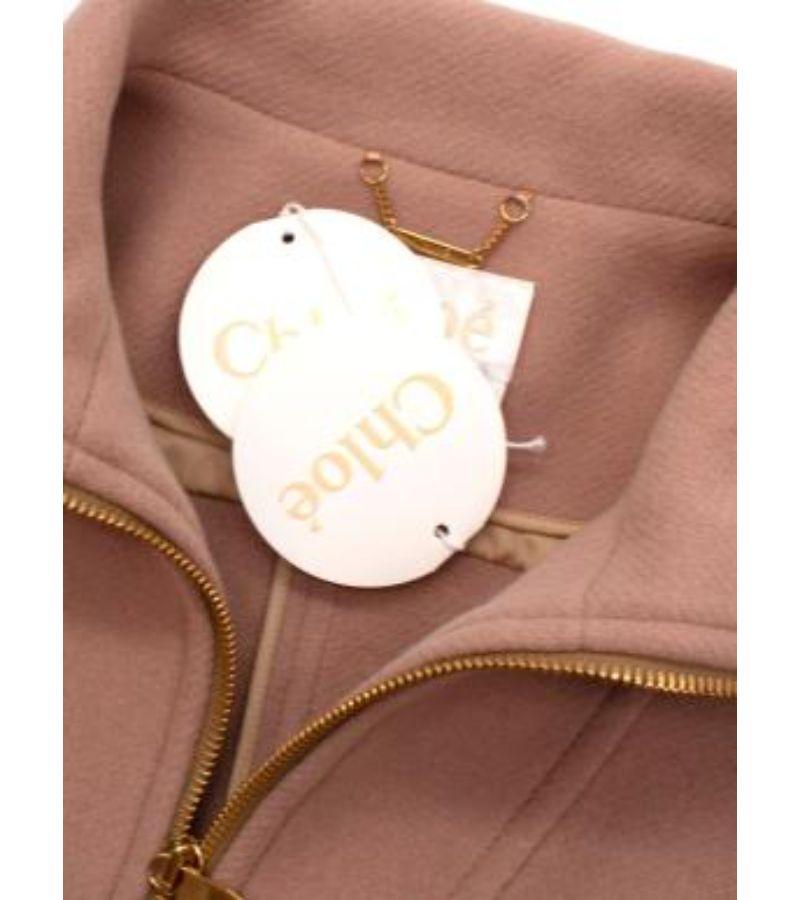 Chloe Biscuit Pink Wool Jacket For Sale 1