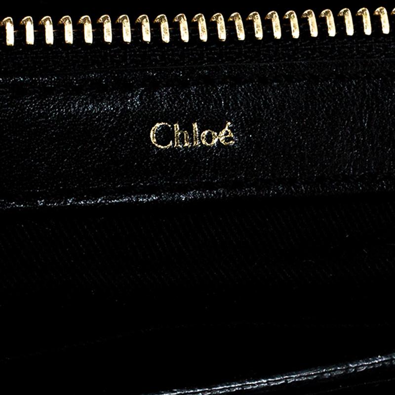 Chloe Black/Beige Leather Alison Satchel 7