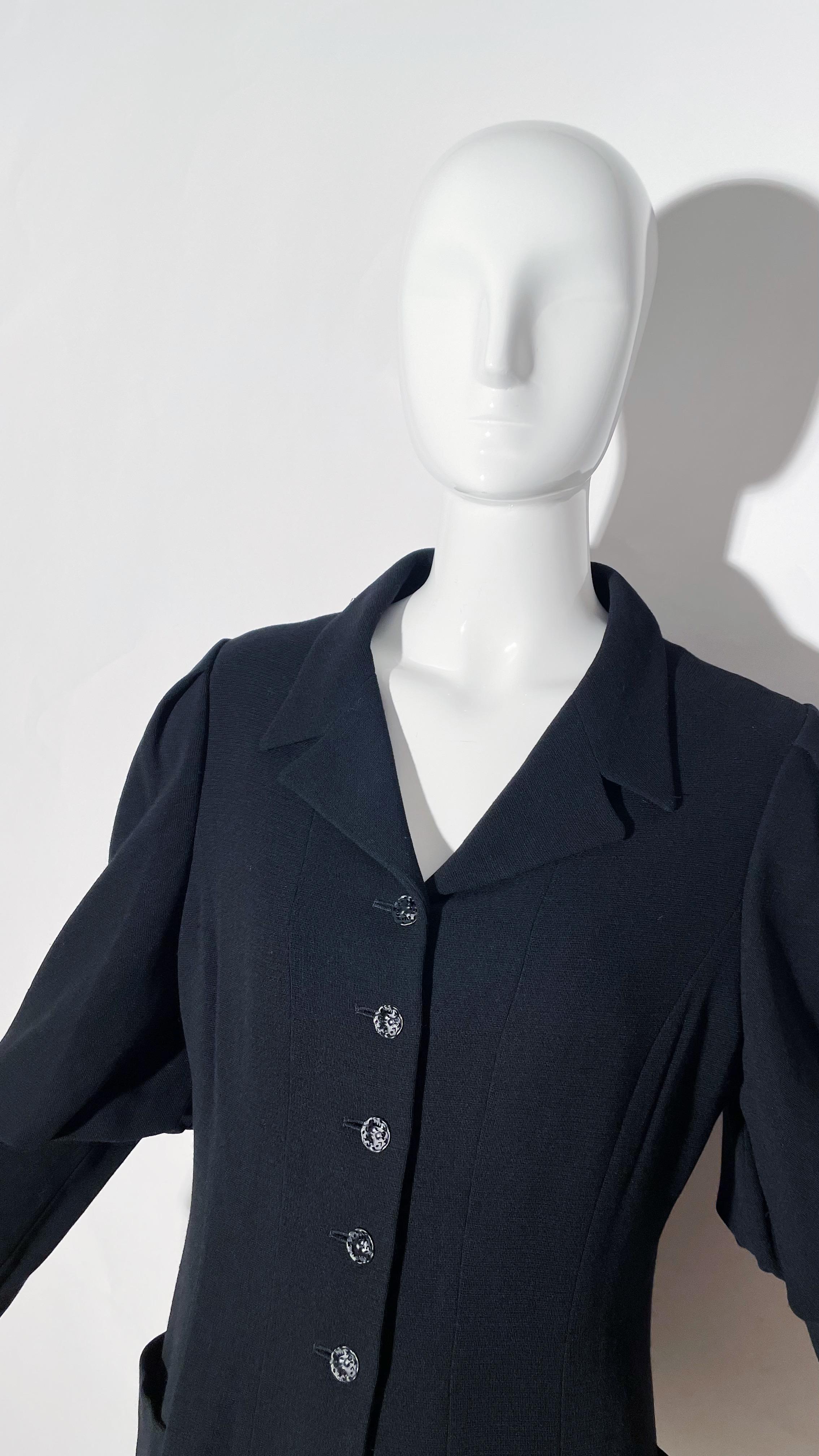 Chloe Black Blazer with Dramatic Sleeves  In Excellent Condition For Sale In Los Angeles, CA