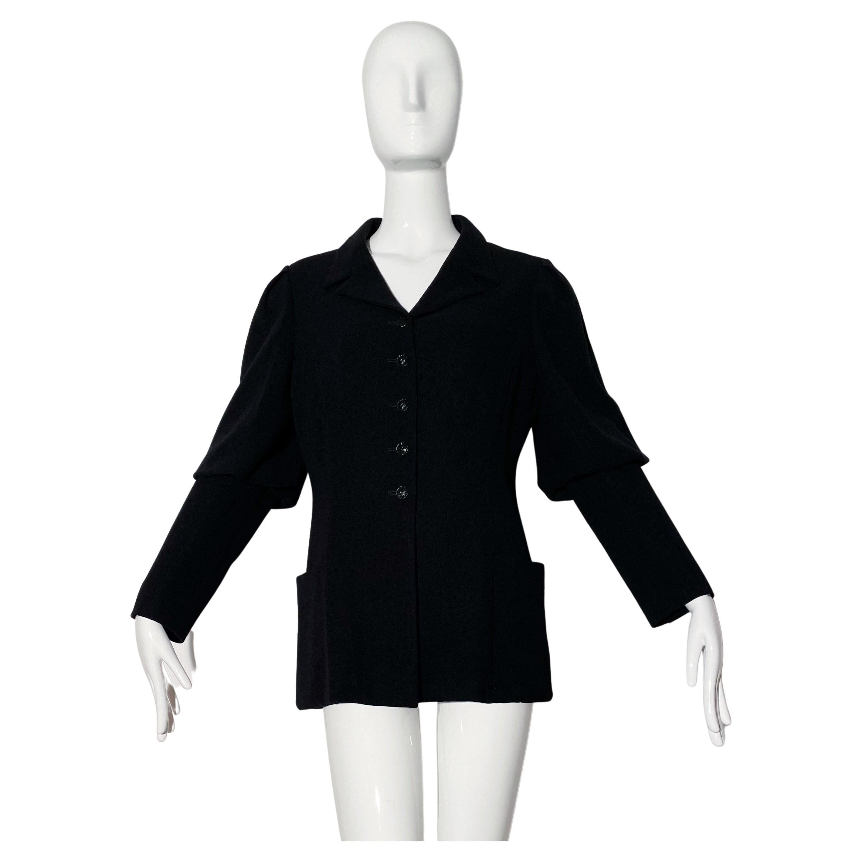 Chloe Black Blazer with Dramatic Sleeves  For Sale