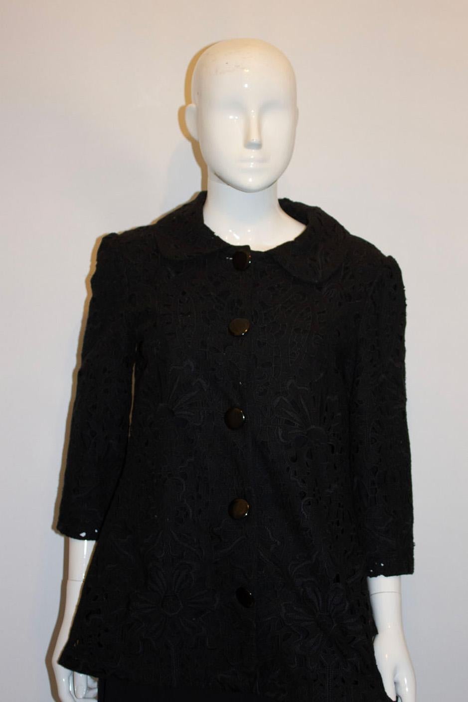 Chloe Black Broderie Anglaise Jacket For Sale 2