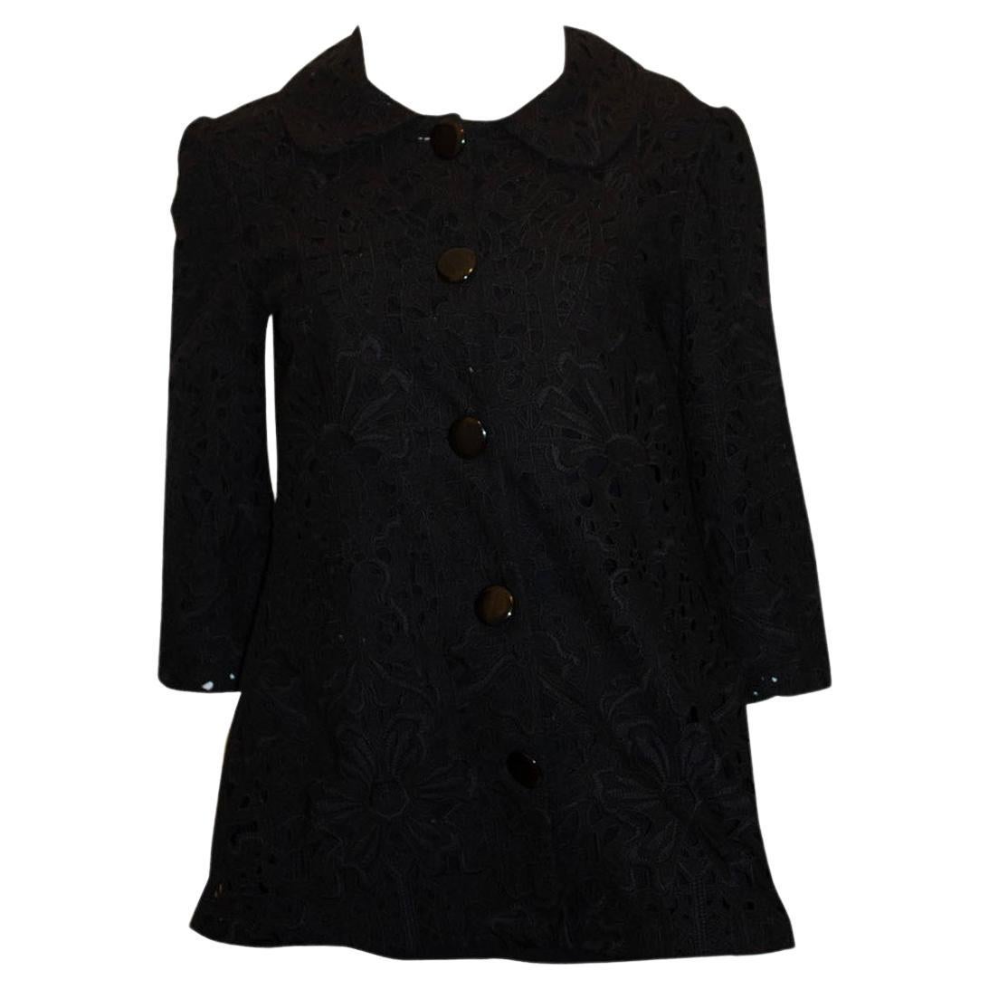 Chloe Black Broderie Anglaise Jacket For Sale