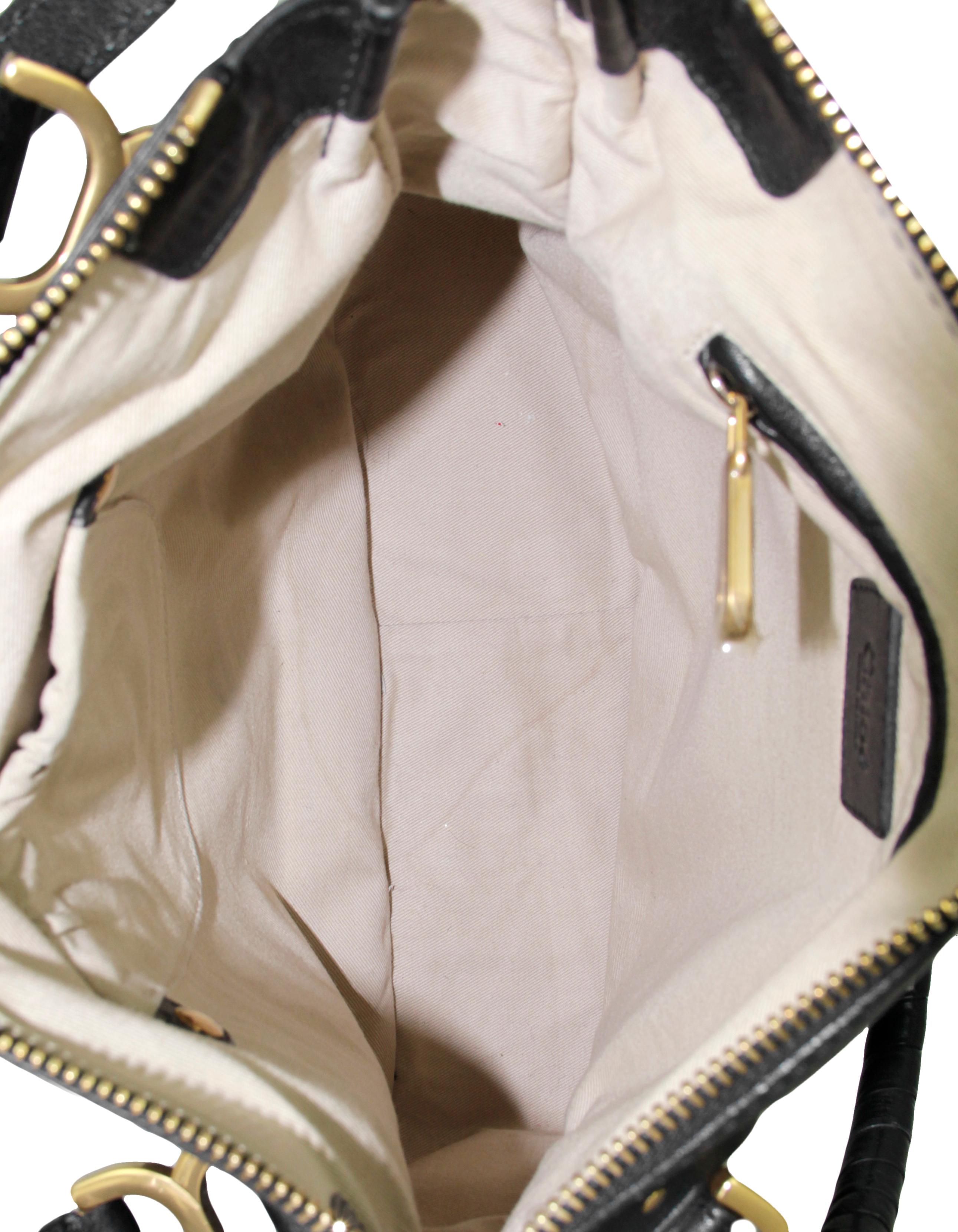 Chloe Black Calfskin Leather Braided Medium Marcie Satchel Bag 1