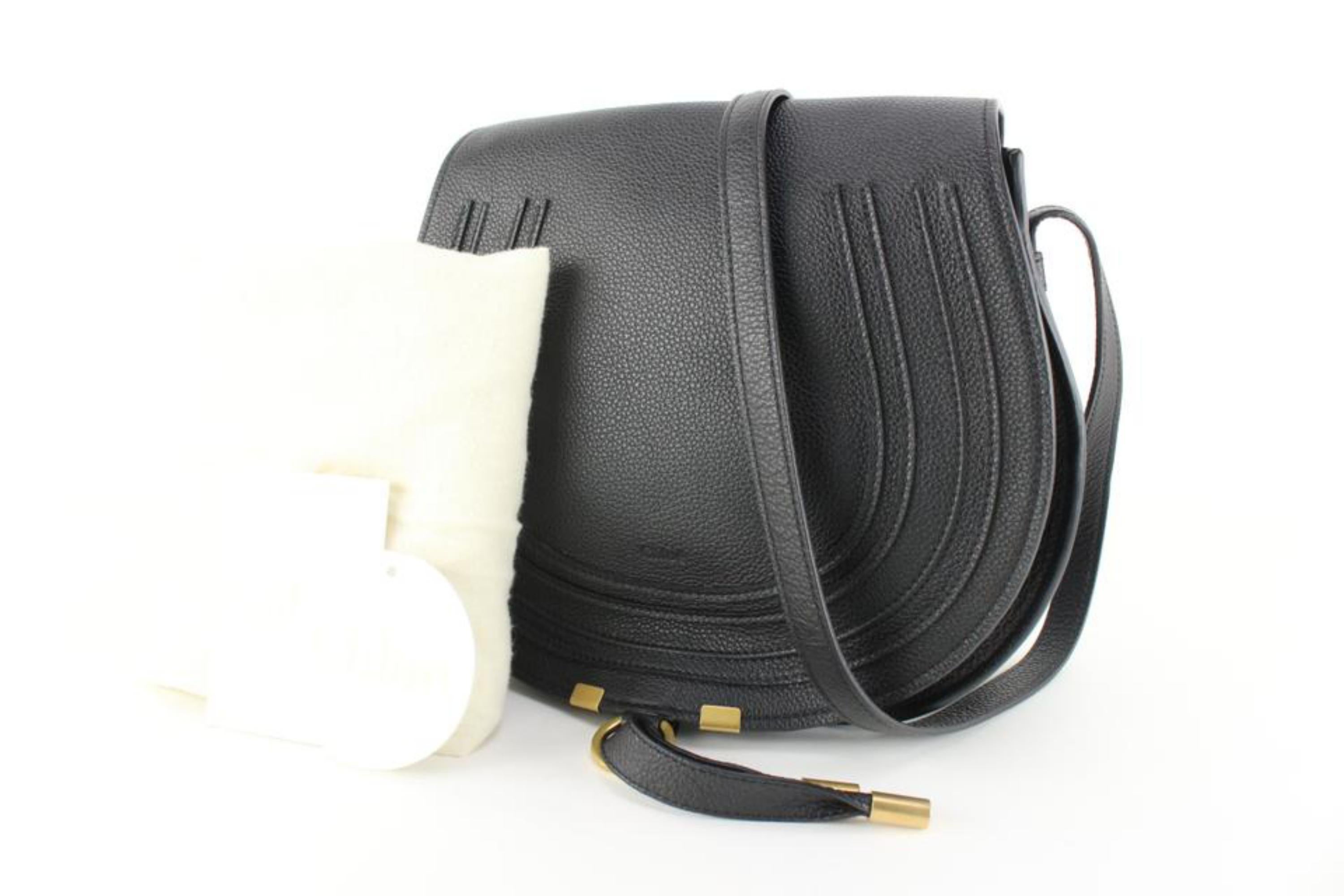 Chloé Black Calfskin Medium Marcie Round Crossbody Bag  20cl82s For Sale 5