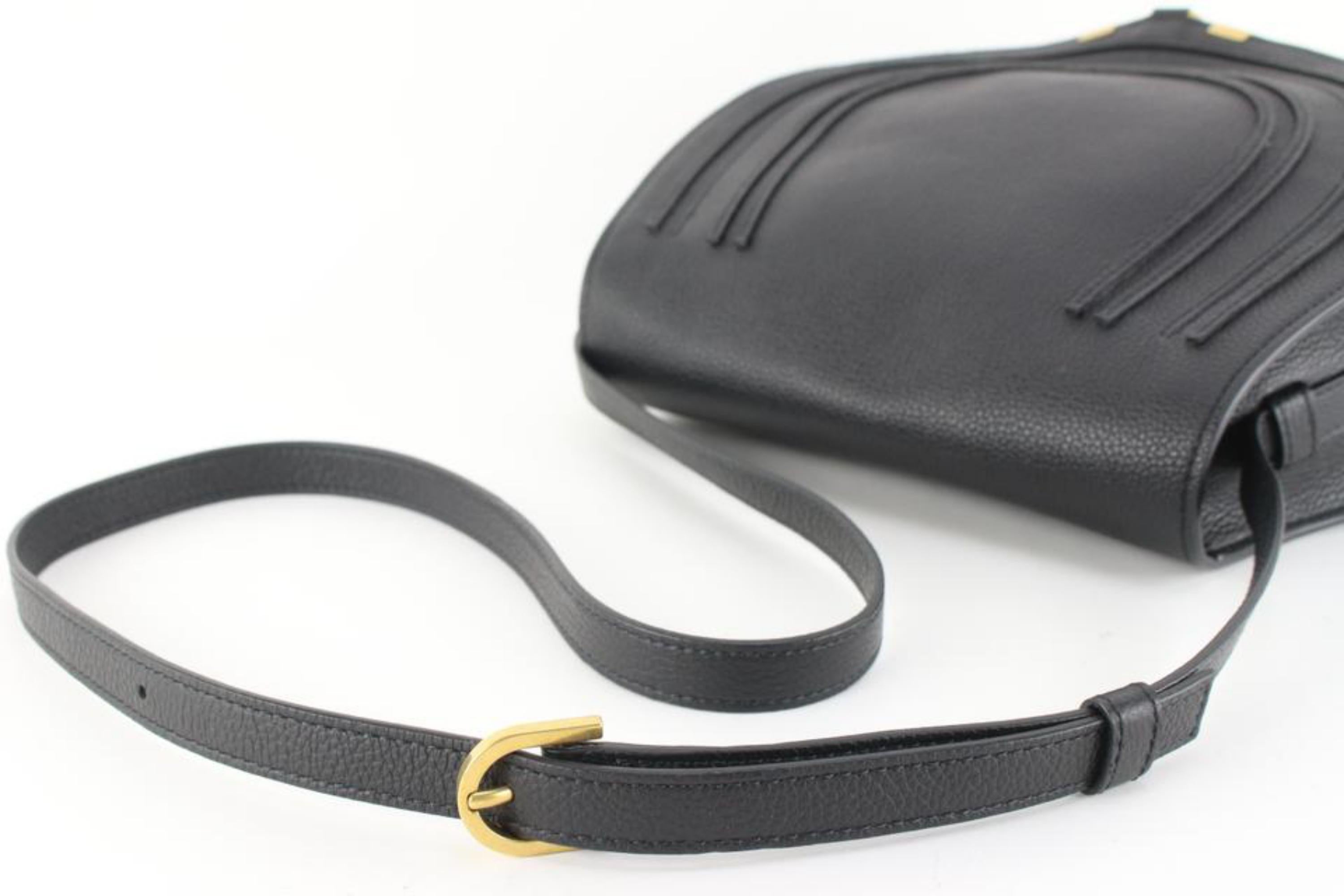 Chloé Black Calfskin Medium Marcie Round Crossbody Bag  20cl82s For Sale 2