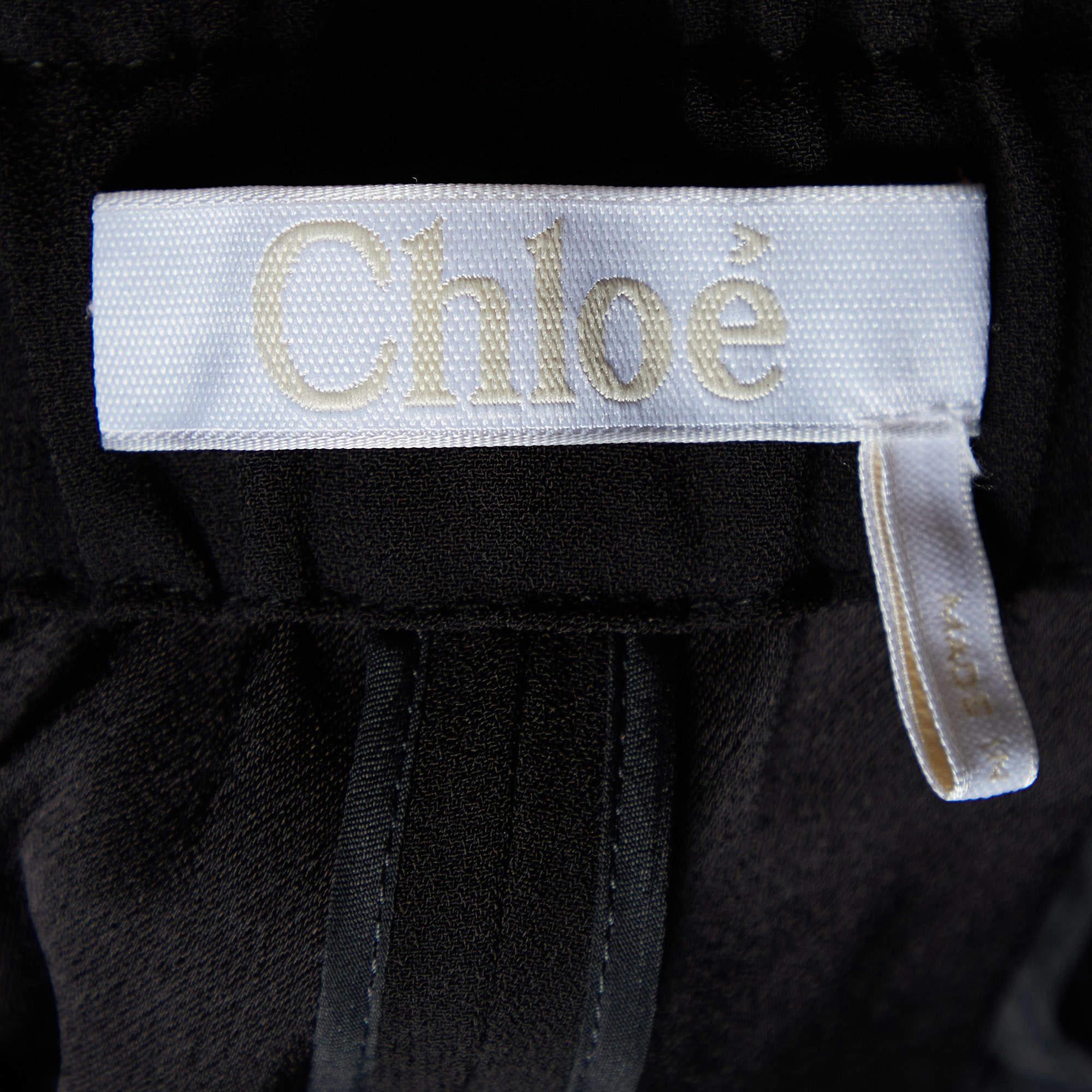 Pantalon de jogging en crêpe noir de Chloe L Excellent état - En vente à Dubai, Al Qouz 2