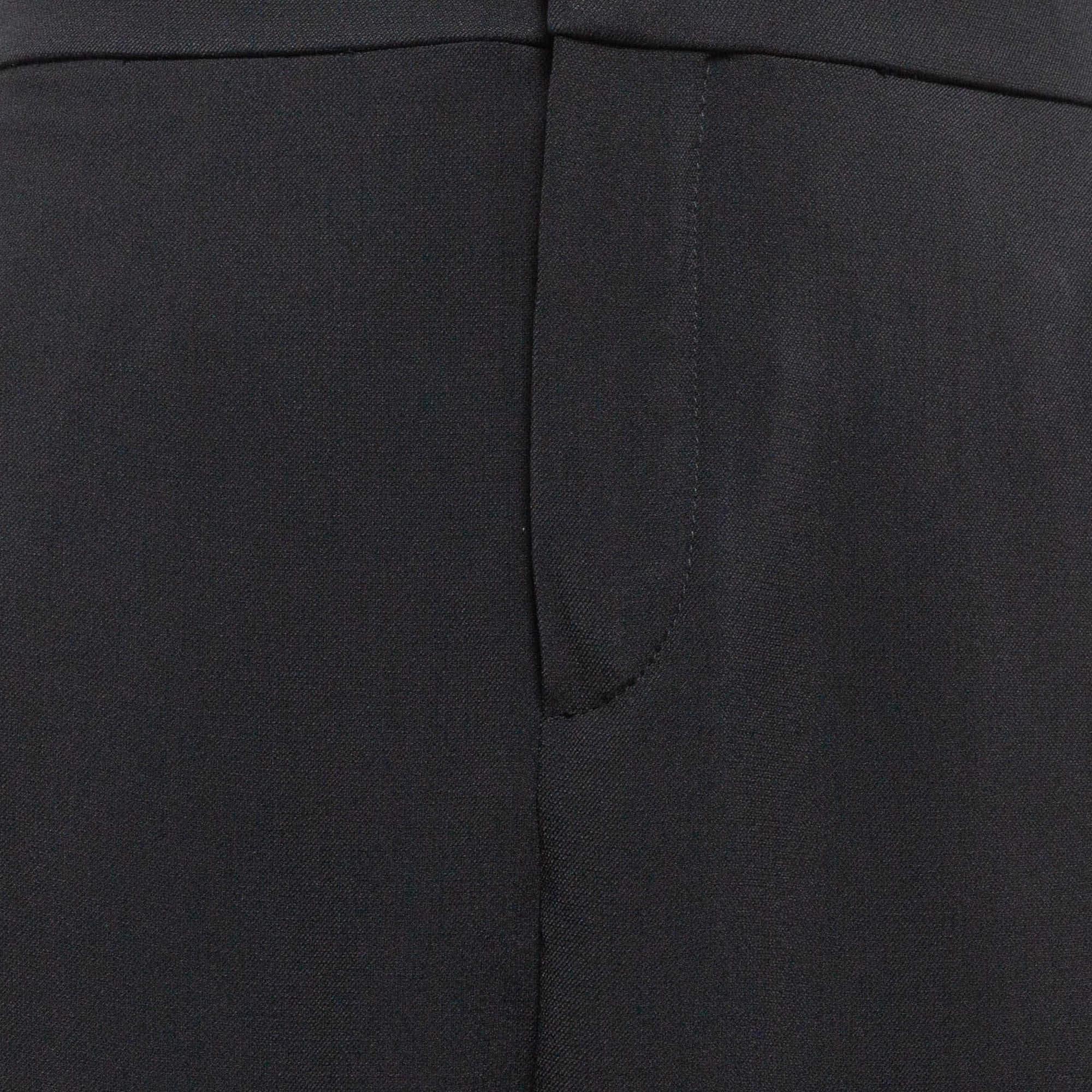 Chloé Black Crepe Trousers M In Good Condition For Sale In Dubai, Al Qouz 2