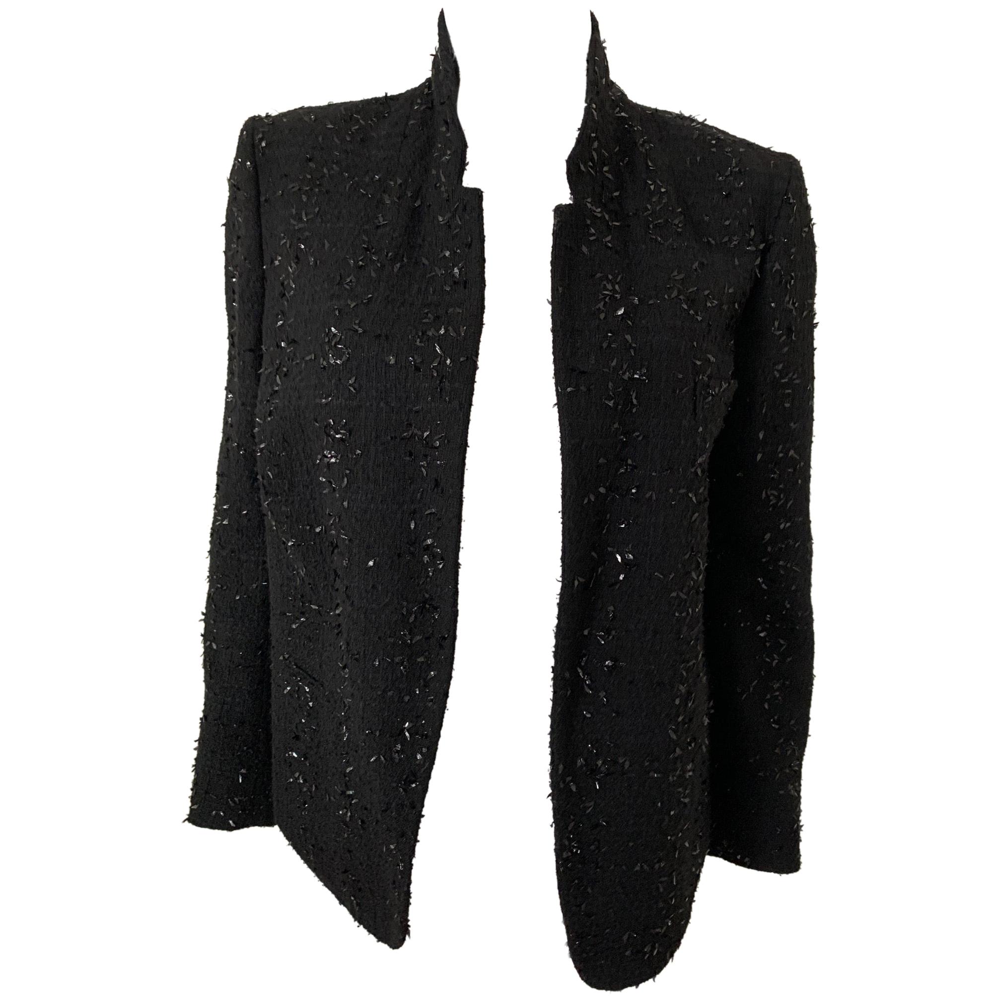 Chloe Black Embellished Cropped Blazer 