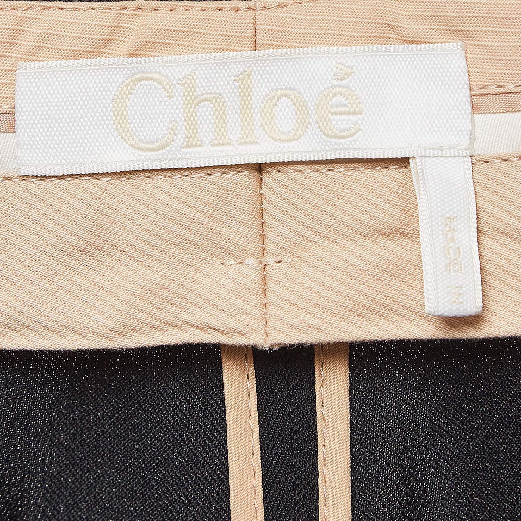 Chloe Schwarze Gabardine-Hose L Damen im Angebot