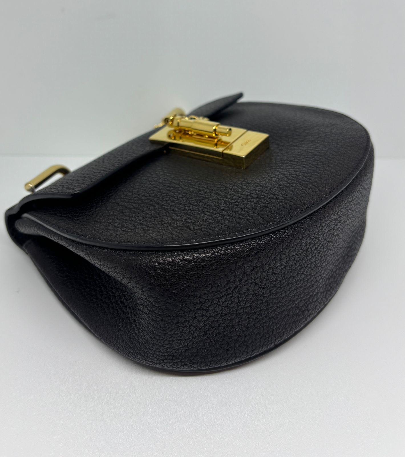 Bolso Crossbody Drew de piel granulada negra de Chloe en Bueno estado para la venta en Jakarta, Daerah Khusus Ibukota Jakarta