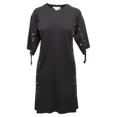Chloe black grommet embellished sweater dress NWT