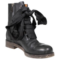 Chloé Botines de piel con cordones negros Talla IT 36.5