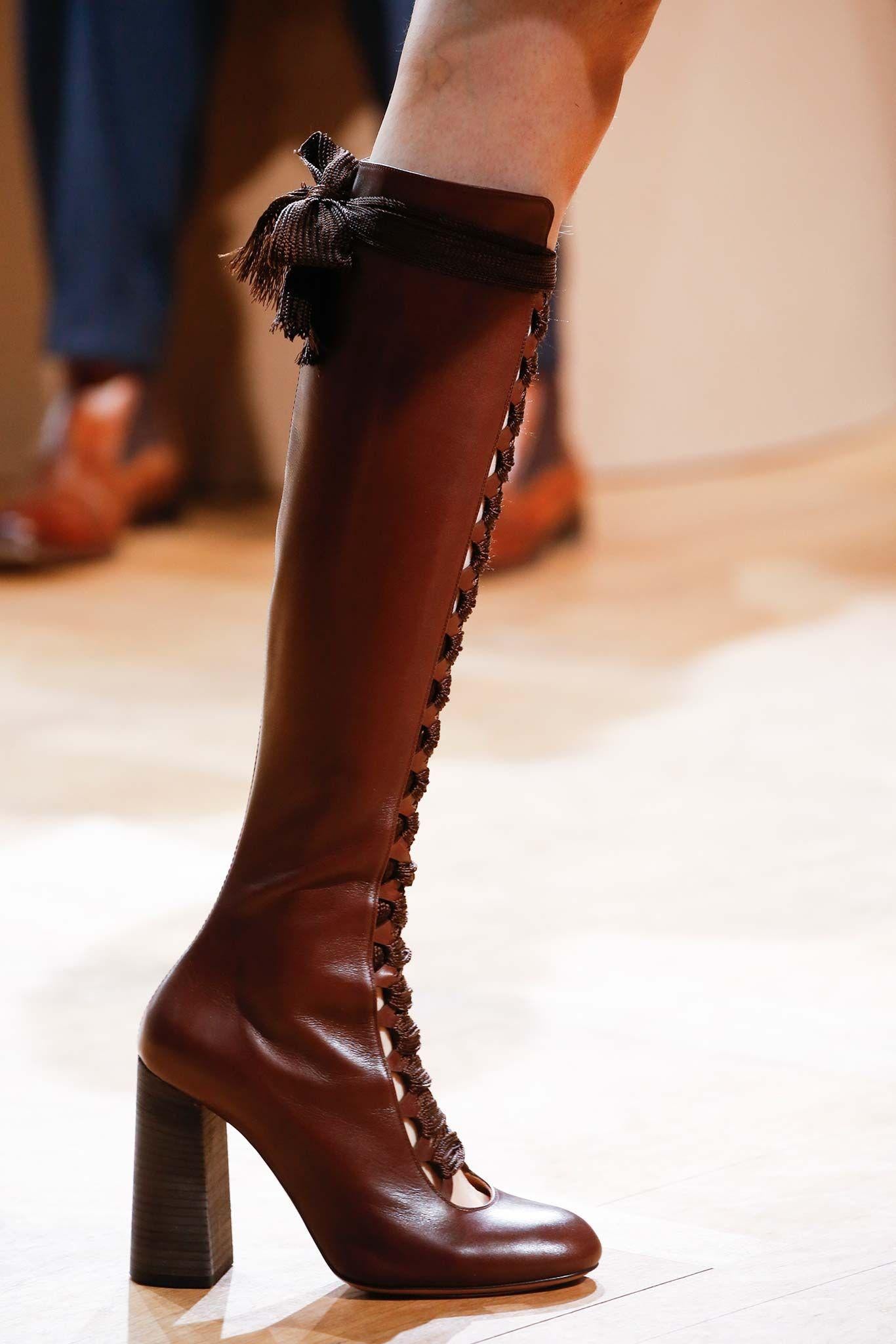 Botas de cordones negras Chloé - Otoño/Invierno 2015, Talla 37 en venta 4