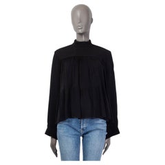 CHLOE schwarzes LAYERED MOCK NECK-Blusehemd 36 XS