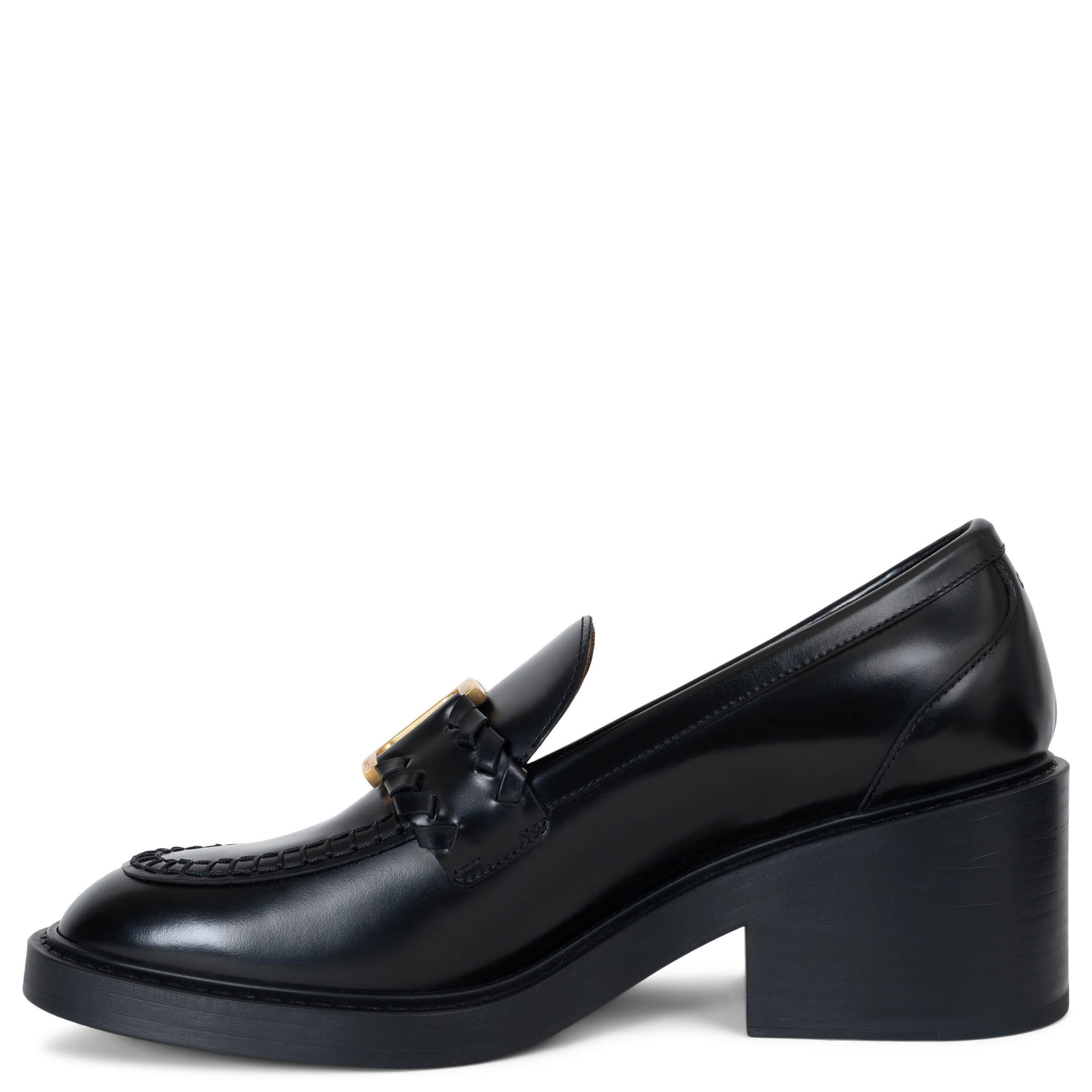 CHLOE Schwarze MARCIE LOAFER Pumps aus Leder 2024 MARCIE LOAFER Schuhe 38 Damen