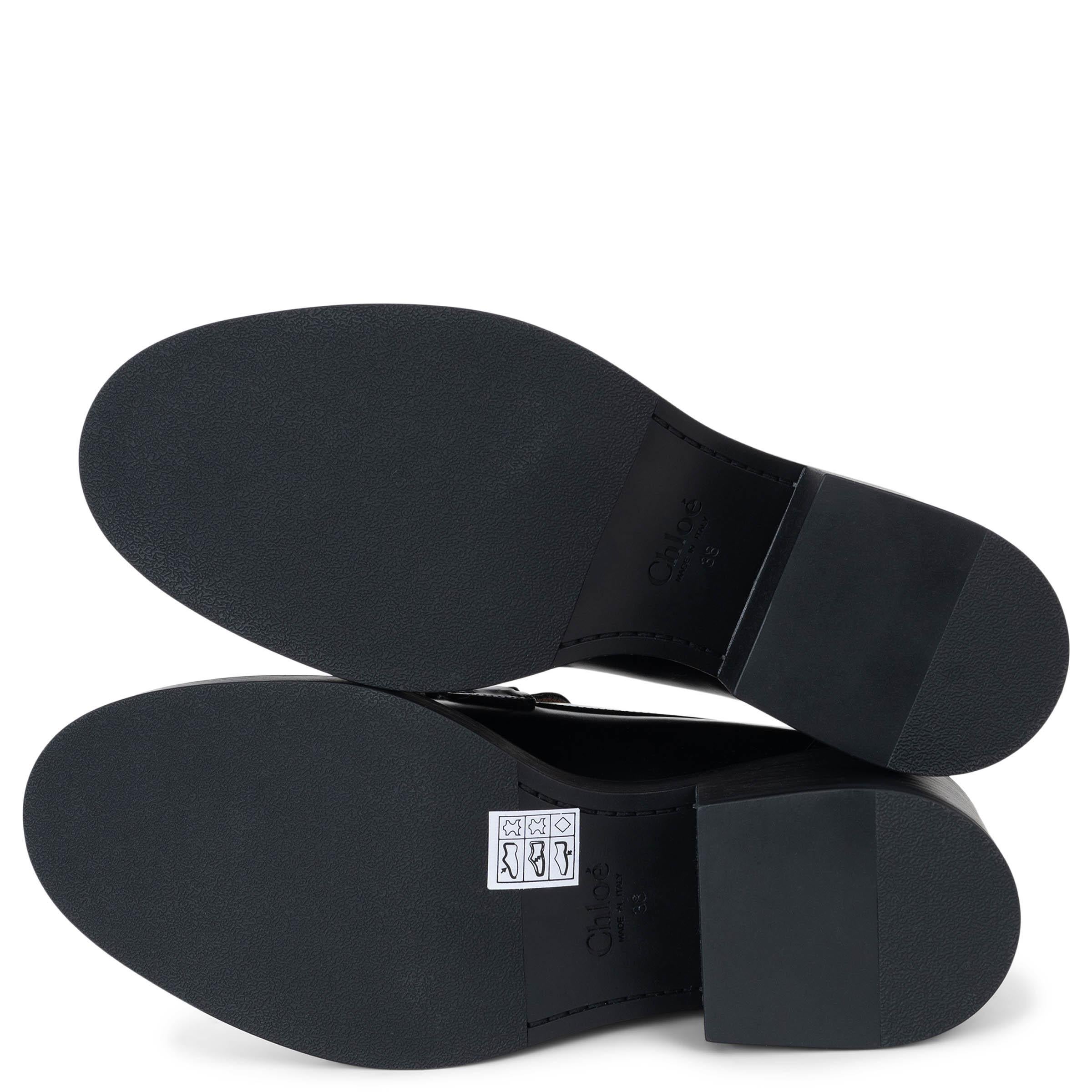 CHLOE Schwarze MARCIE LOAFER Pumps aus Leder 2024 MARCIE LOAFER Schuhe 38 5